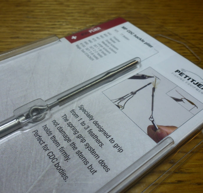 Marc Petitjean Hackle Plier - Troutlore Fly Tying Tools Australia