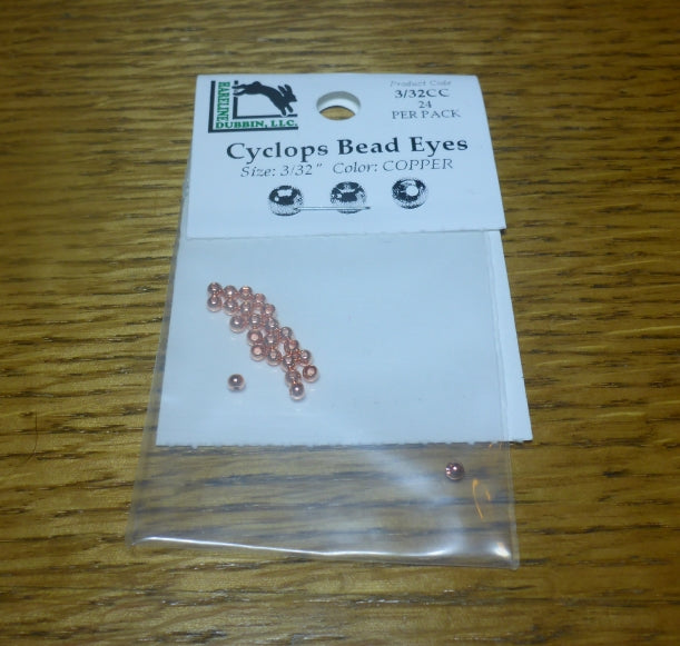Brass Cyclops Bead Eyes Copper – 24 Pcs