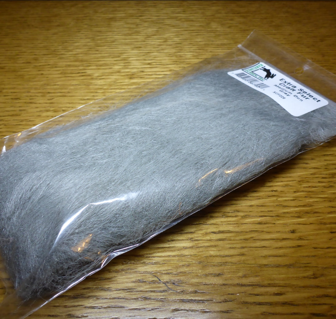 Hareline Extra Select Craft Fur Medium Dun Gray