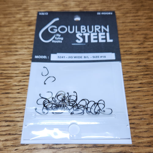 Goulburn Steel 5241 Barbless Jig Wide Hooks - Troutlore Fly Tying Store Australia