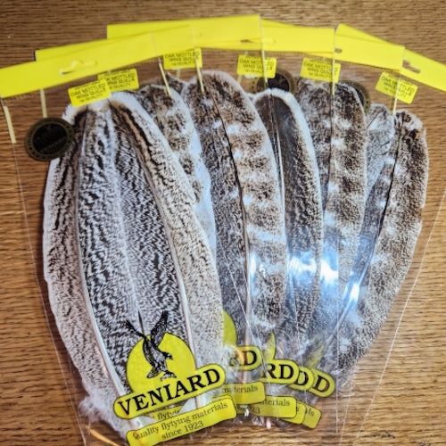 Veniard Oak Mottled Turkey Wing Quill Available at Troutlore Fly Shop Australia
