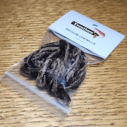 Troutlore Medium Chenille - Brown - Troutlore Fly Tying Suppliers Australia