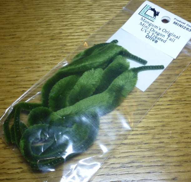Mangums Dragon Tails UV Treated Olive Troutlore Fly Tying