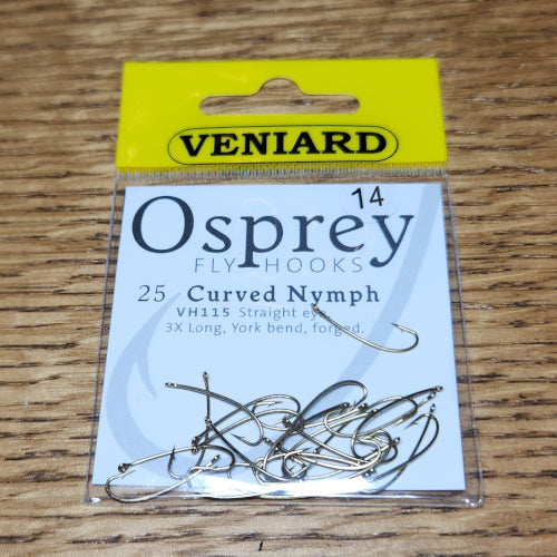 Osprey VH115 Curved Nymph Hooks - Troutlore Fly Tying Supplies Australia