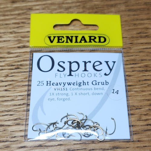 Osprey VH151 Heavyweight Grub Hooks - Troutlore Fly Tying Supplies Australia