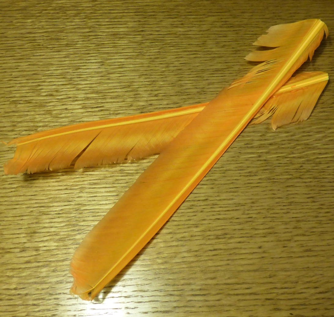 Hareline Turkey Biot Quills Sulphur Orange