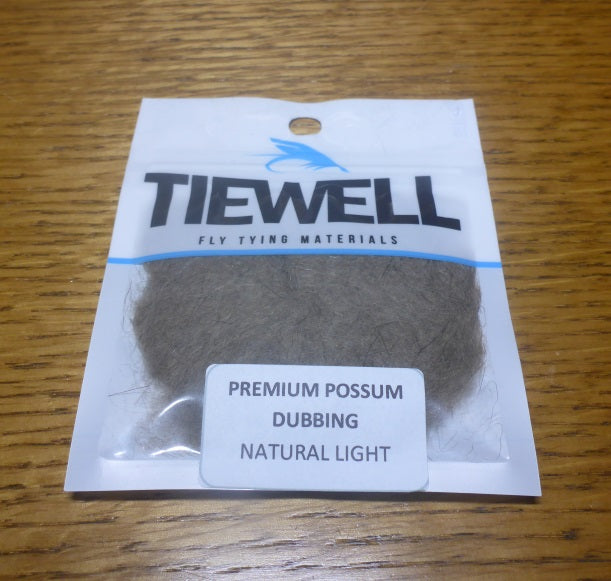 Tiewell Premium Possum Dubbing Natural Light - Troutlore Fly Tying Shop Australia
