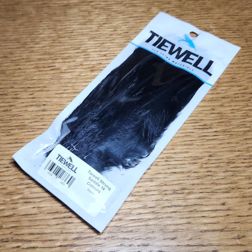 Tiewell Strung Saddle Hackle 5-7 Inch Black - Troutlore Fly Tying Store Australia