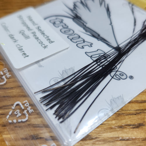 Troutline Stripped Peacock Quills - Natural - Troutlore Fly Tying Shop Australia