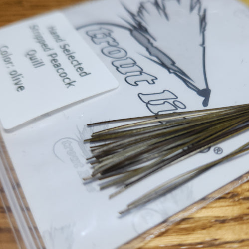 Troutline Stripped Peacock Quills - Troutlore Fly Tying Shop Australia