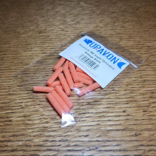 Upavon Premium HD Booby Foam Cylinders - Orange - Troutlore Fly Tying Store Australia