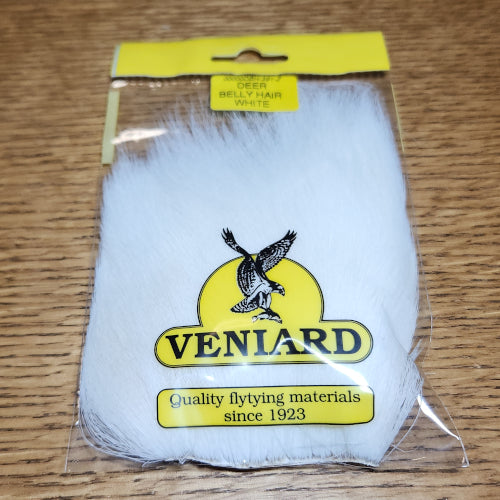 Veniard Deer Belly Hair - White - Troutlore Fly Tying Materials Australia