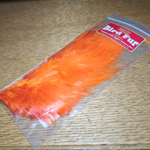Whiting Bird Fur - Orange - Troutlore Fly Tying Store Australia