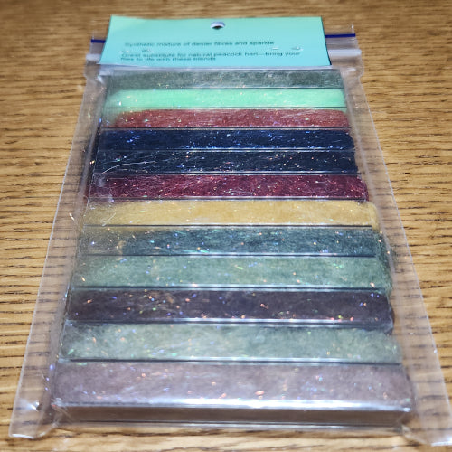 XStream Peacock Blends - Dubbing Dispenser - Troutlore Fly Tying Shop Australia
