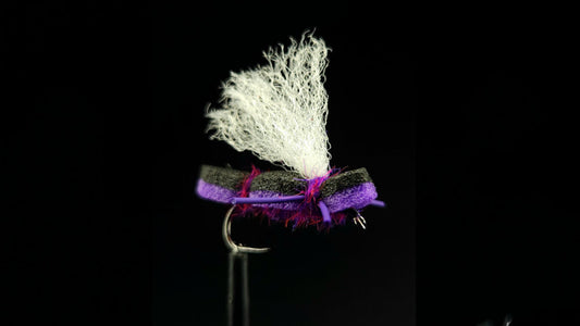 MINI CHUBBY CHERNOBYL DRY FLY TYIED BY ROB GEE OF TROUTLORE FLY TYING STORE AUSTRALIA