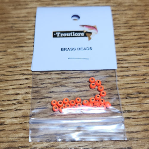 Brass Beads Fl Orange – 25 Pcs - Troutlore Fly Tying Supplies Australia