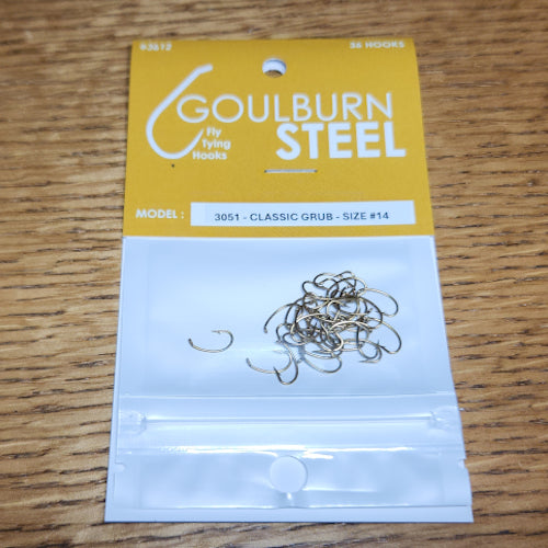 Goulburn Steel 3051 Classic Grub Hooks - Troutlore Fly Tying Store Australia