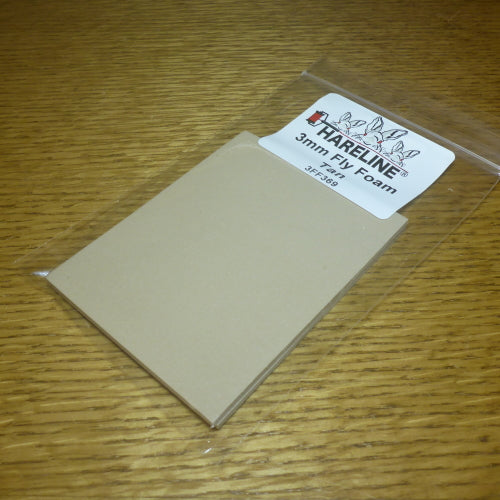 Hareline 3mm Thin Foam Tan - Troutlore Fly Tying Materials Australia