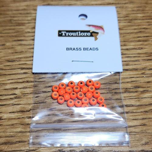 Brass Beads Fl Orange – 25 Pcs - Troutlore Fly Tying Supplies Australia