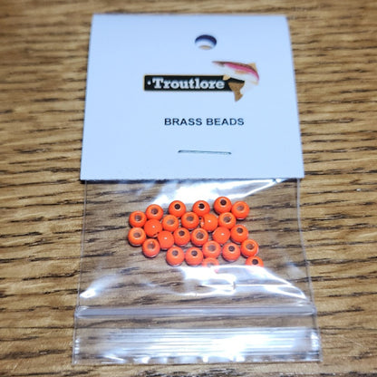 Brass Beads Fl Orange – 25 Pcs - Troutlore Fly Tying Supplies Australia
