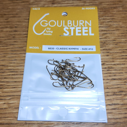 Goulburn Steel 6030 Classic Nymph Hooks - Troutlore Fly Tying Supplier Australia