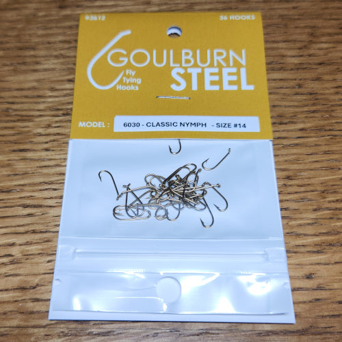 Goulburn Steel 6030 Classic Nymph Hooks - Troutlore Fly Tying Supplier Australia
