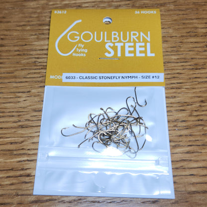 Goulburn Steel 6033 Classic Stonefly Nymph Hooks - Troutlore Fly Tying Materials Australia