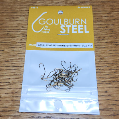 Goulburn Steel 6033 Classic Stonefly Nymph Hooks - Troutlore Fly Tying Materials Australia