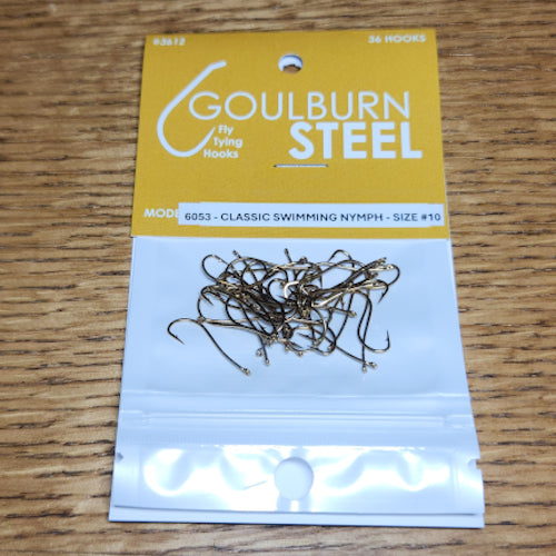 Goulburn Steel 6053 Classic Swimming Nymph Hooks - Troutlore Fly Tying Supplies Australia
