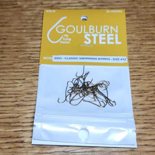 Goulburn Steel 6053 Classic Swimming Nymph Hooks - Troutlore Fly Tying Supplies Australia