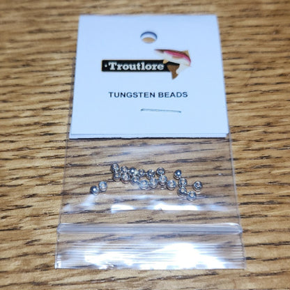 Tungsten Beads Silver – 20 Pcs - Troutlore Fly Tying Materials Australia