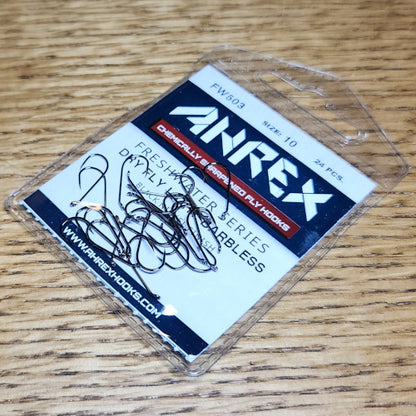 Ahrex FW503 Dry Fly Light Barbless Freshwater Hook - Troutlore Fly Tying Hooks Australia