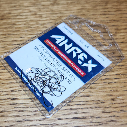 Ahrex FW503 Dry Fly Light Barbless Freshwater Hook - Troutlore Fly Tying Hooks Australia