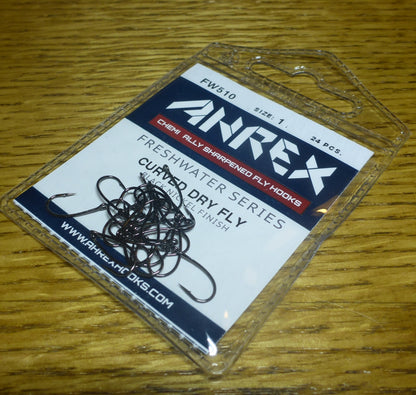 Ahrex Fly Pattern Ahrex FW510 Freshwater Hook Curved Dry Fly - Troutlore Fly Tying