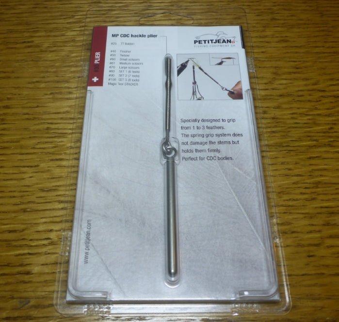 Marc Petitjean Hackle Plier - Troutlore Fly Tying Tools Australia