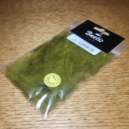 Baetis CDC - 1 Gram Croupion de Canard Pack - Olive - Troutlore Fly Tying Materials Australia