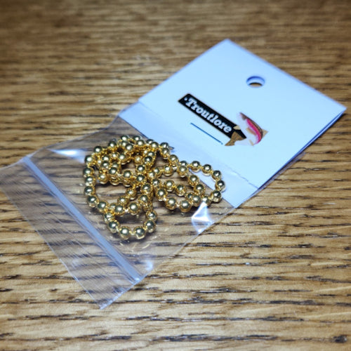 Bead Chain Eyes - Gold - Troutlore Fly Tying Store and Fly Shop Australia
