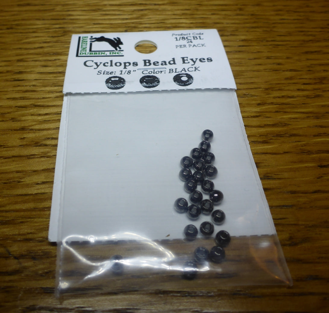 Brass Cyclops Bead Eyes Black – 24 Pcs