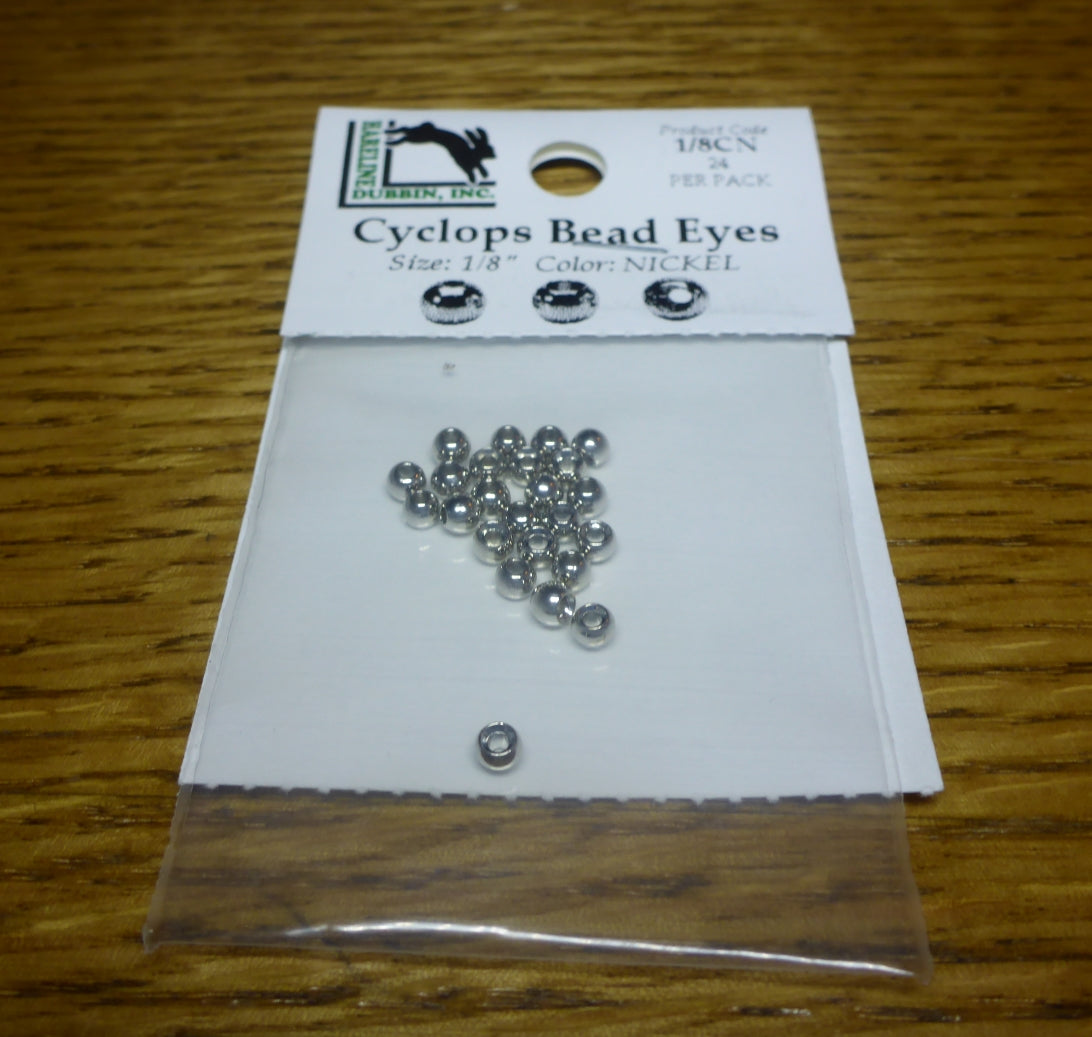 Brass Cyclops Bead Eyes Nickel – 24 Pcs