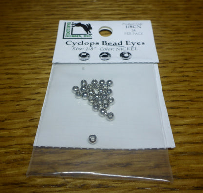 Brass Cyclops Bead Eyes Nickel – 24 Pcs