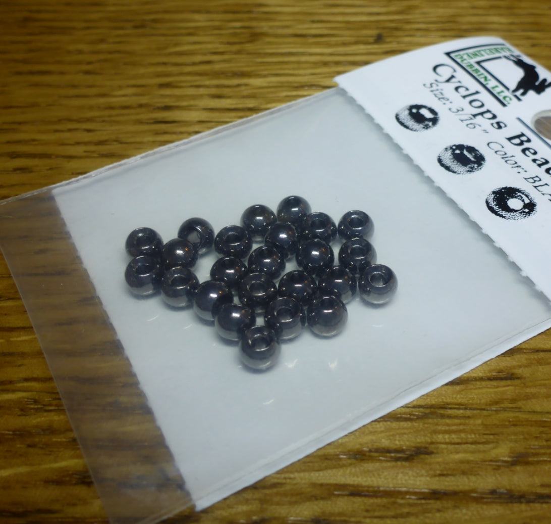 Brass Cyclops Bead Eyes Black – 24 Pcs - Troutlore Fly Tying Australia