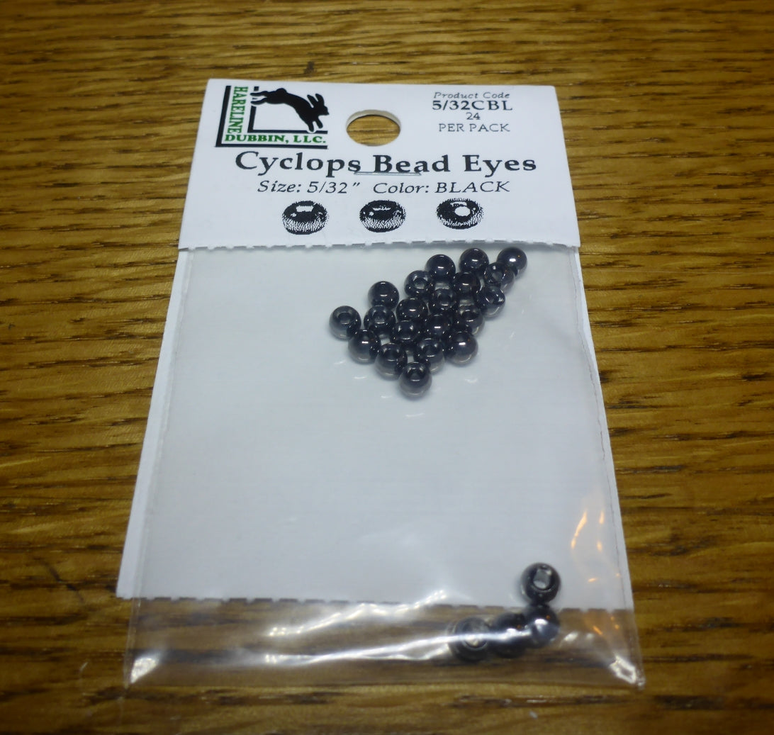 Brass Cyclops Bead Eyes Black – 24 Pcs