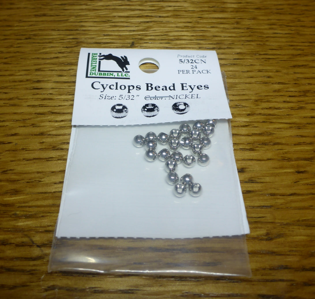 Brass Cyclops Bead Eyes Nickel – 24 Pcs