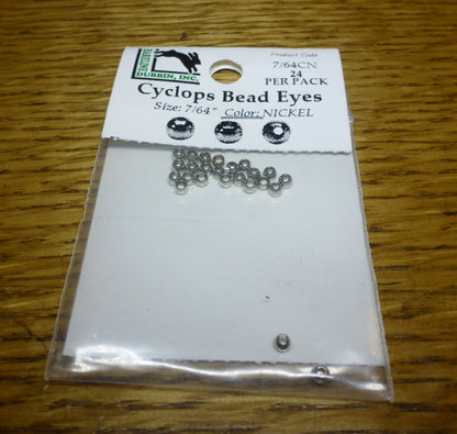 Brass Cyclops Bead Eyes Nickel – 24 Pcs
