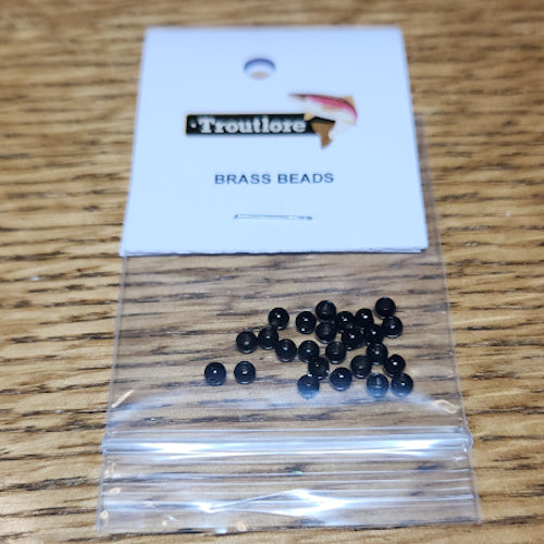 Brass Beads Black Enamel – 25 Pcs - Troutlore Fly Tying Store Australia