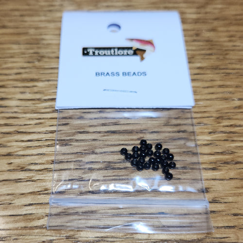 Brass Beads Black Enamel – 25 Pcs - Troutlore Fly Tying Store Australia