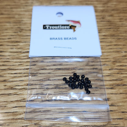 Brass Beads Black Enamel – 25 Pcs - Troutlore Fly Tying Store Australia