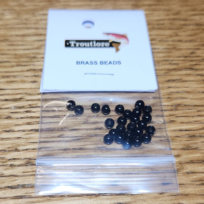 Brass Beads Black Enamel – 25 Pcs - Troutlore Fly Tying Store Australia