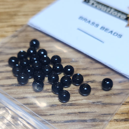 Brass Beads Black Enamel – 25 Pcs - Troutlore Fly Tying Store Australia