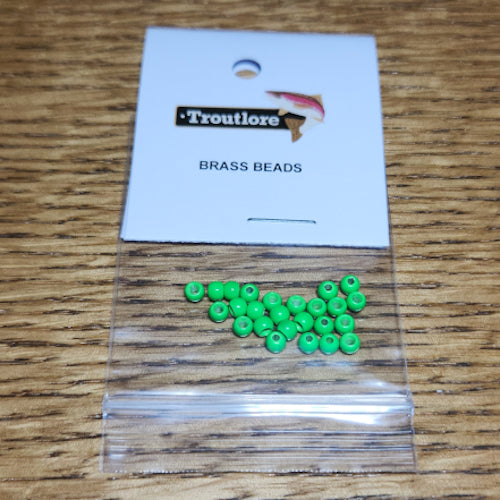 Brass Beads Green Chartreuse – 25 Pcs